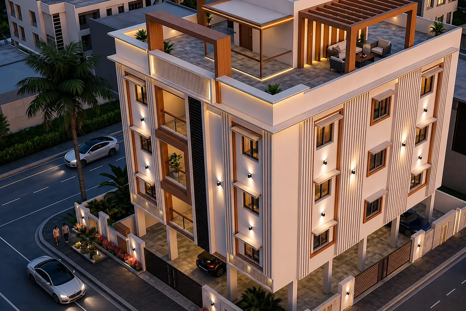 Euro Elite building exterior with landscaped surroundings